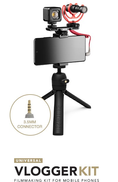 Vlogger Kit - Universal Filmmaking Kit for Mobile Phones RODE (3.5mm Connector) - Image 2